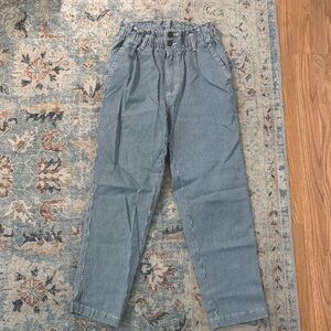 Striped High-Waisted Pants